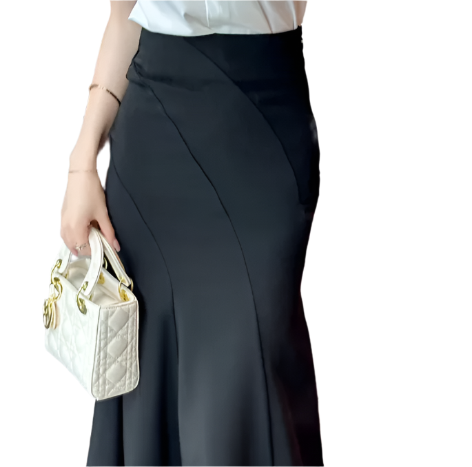 Trendy High Waist Fishtail Skirt for Women - B4-SKT-28