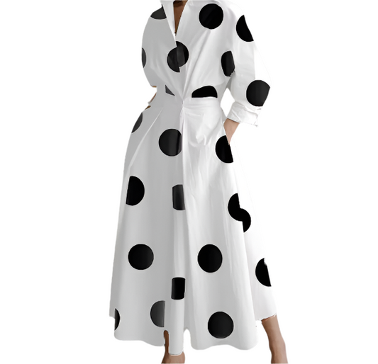 Trendy Long Summer Cotton Dress for Women B1-DRESS-B110