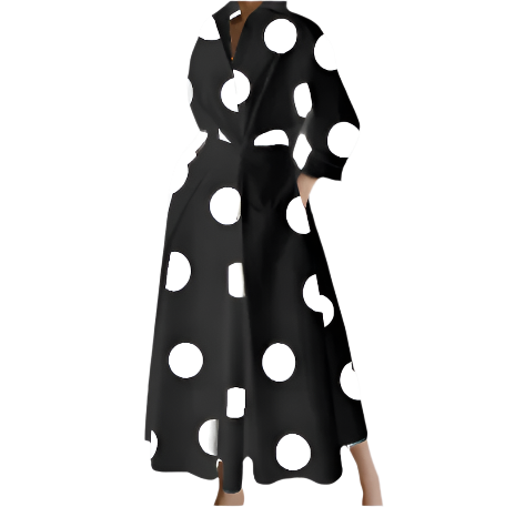 Trendy Long Summer Cotton Dress for Women B1-DRESS-B110