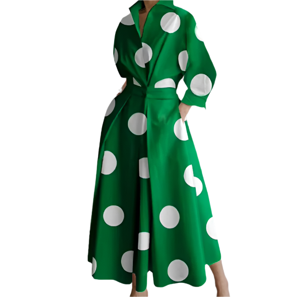 Trendy Long Summer Cotton Dress for Women B1-DRESS-B110