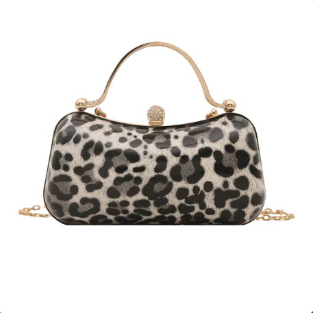 Elegant Leopard Print Clutch Designer Purse Evening Purse - BAG-06