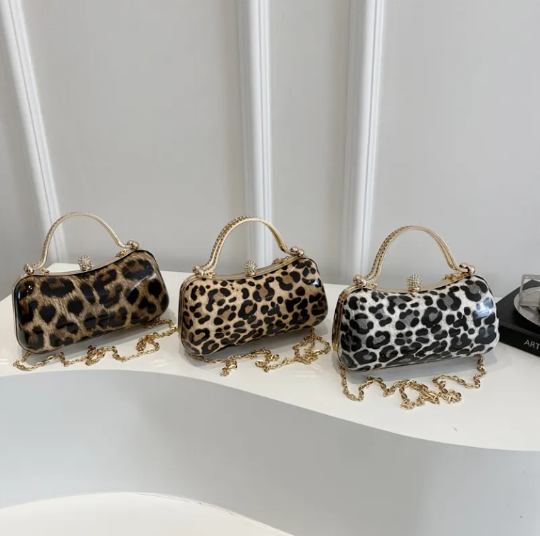Elegant Leopard Print Clutch Designer Purse Evening Purse - BAG-06
