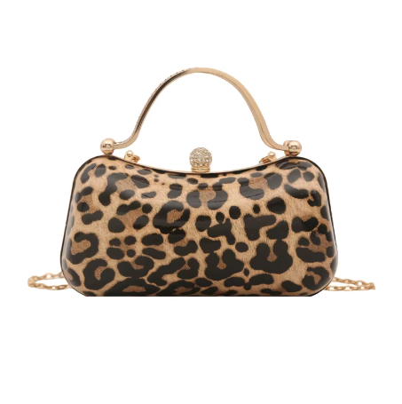 Elegant Leopard Print Clutch Designer Purse Evening Purse - BAG-06