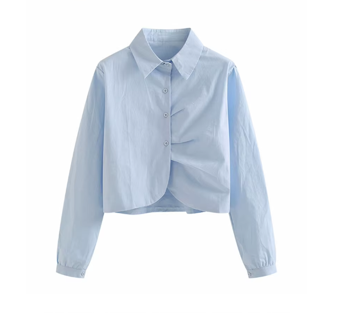 Trendy Long Sleeved Women's Shirt - B6-TOP-B682