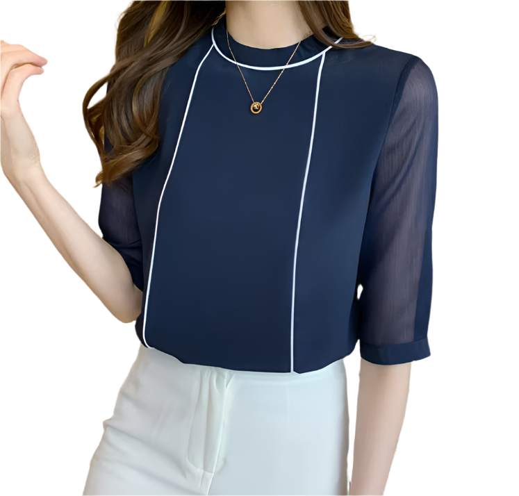 Trendy & Elegant Chiffon Blouse Shirt  for Women - SM-9 - TOP -13