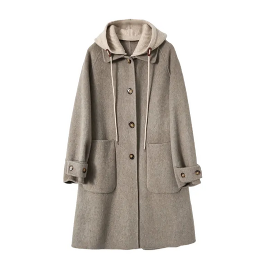Trendy & Elegant Hooded Woolen Women's Coat - B6-JKT-605
