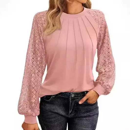 Trendy & Elegant Long Sleeve O neck Blouse for Women TOP- B1-BL-231