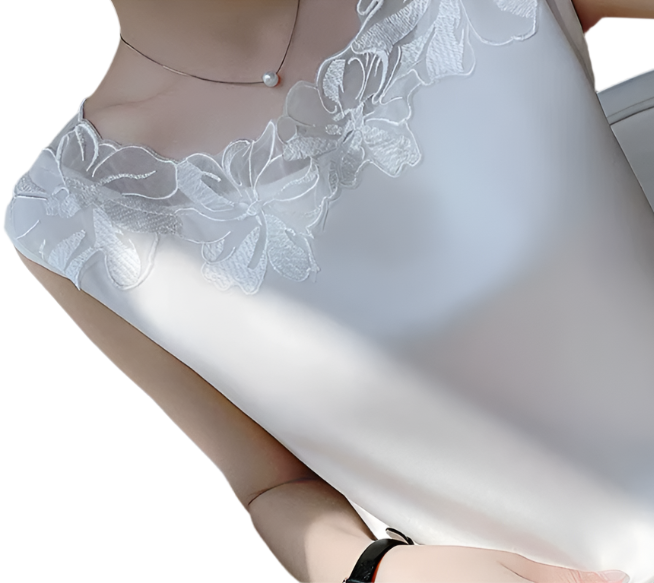 Trendy & Elegant Round Neck Sleeveless Mesh Splice Versatile Women's Vest Blouse - B6-TOP-B617