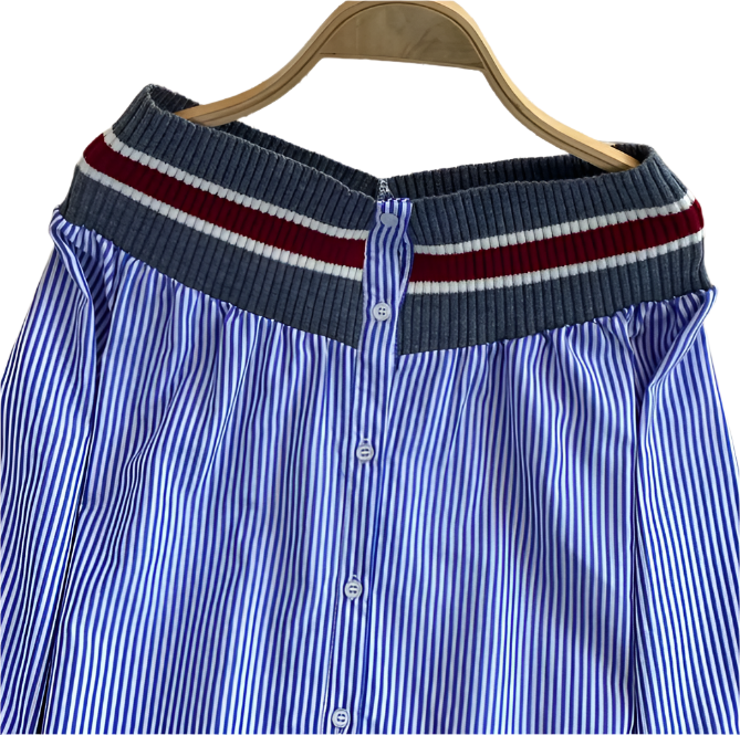 Trendy & Elegant Striped Off Shoulder Women's Shirts - B6-TOP-B671