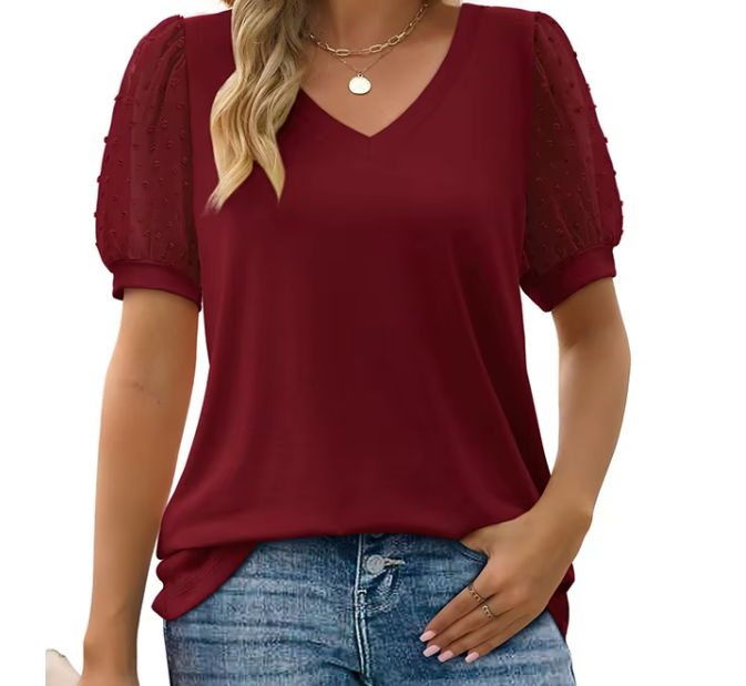 Trendy & Elegant Transparent Short Sleeve T Shirts - SM8-TOP-33