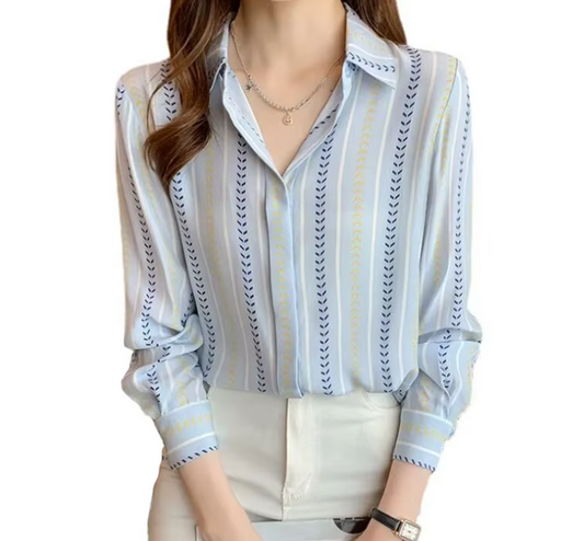 Elegant & Timeless Long Sleeve Collar Shirts  for Women - SM8-TOP-10