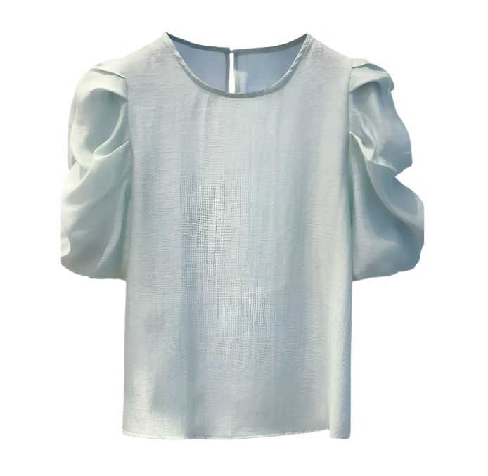 Trendy & Timeless Bubble Sleeve Chiffon Women's Blouse -B6-TOP-B631