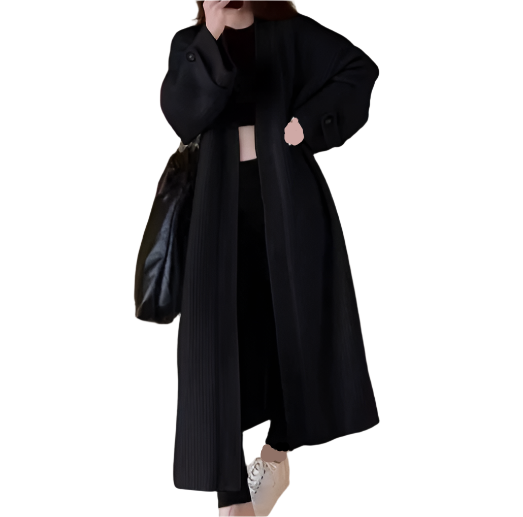 Trendy & Timeless High-class V-neck Soft Skin Friendly Knitted Cardigan Loose Knee Length Sweater Coat - B6-JKT-600
