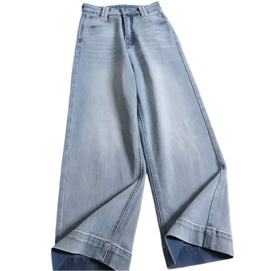 Trendy & Timeless High Waist Straight Wide Leg Versatile Women's Jeans - B6-JP-628