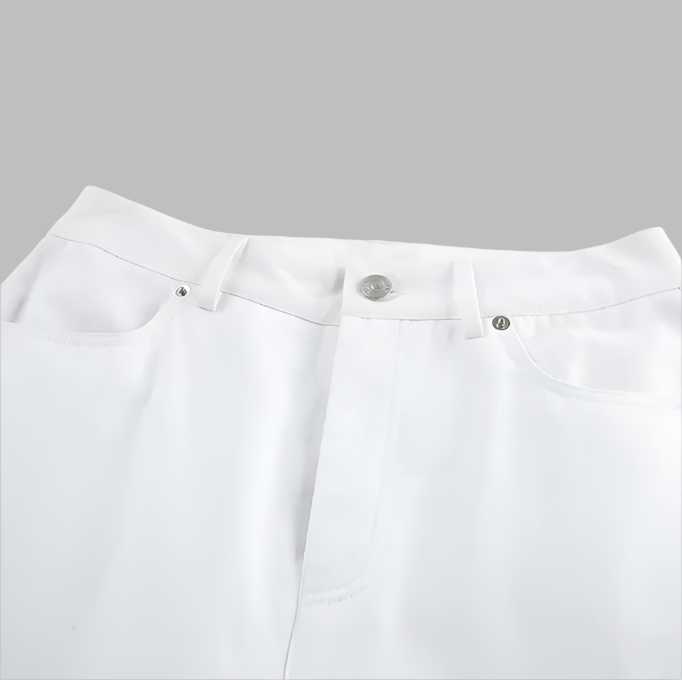 Trendy & Timeless White High Waist Straight Leg Versatile Women's Jeans - B6-JP-627