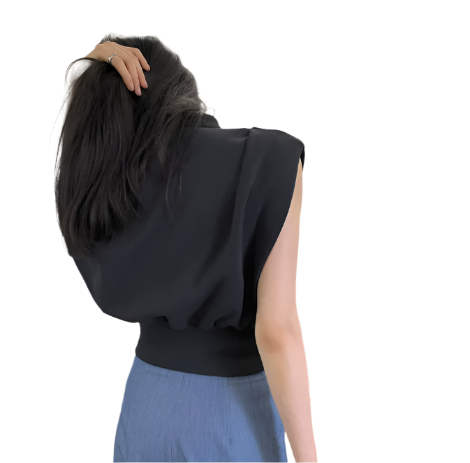 V-neck Sleeveless Women's T-shirt - B6-TOP-B652