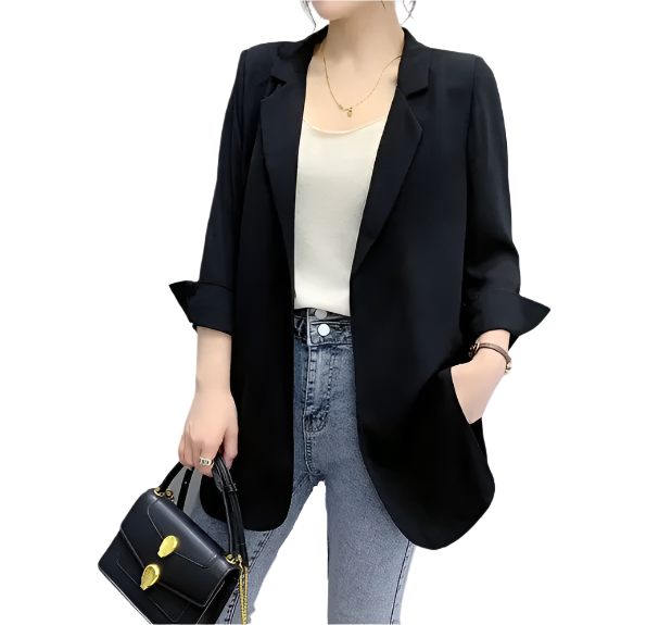 Women’s Chiffon Lapel V-neck Cardigans JACKET-JKT-BLZ-09