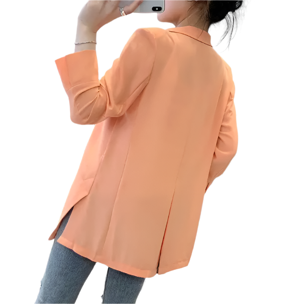 Women’s Chiffon Lapel V-neck Cardigans JACKET-JKT-BLZ-09