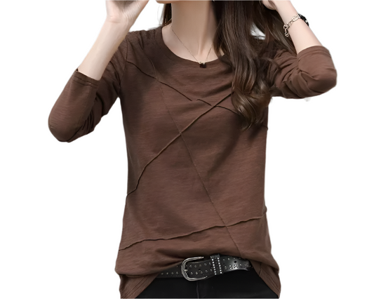 Women's Cotton Long Sleeve T-shirt-SHIRT-BL135