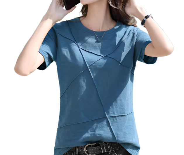 Women's Cotton Short Sleeve T-shirt-SHIRT-BL134