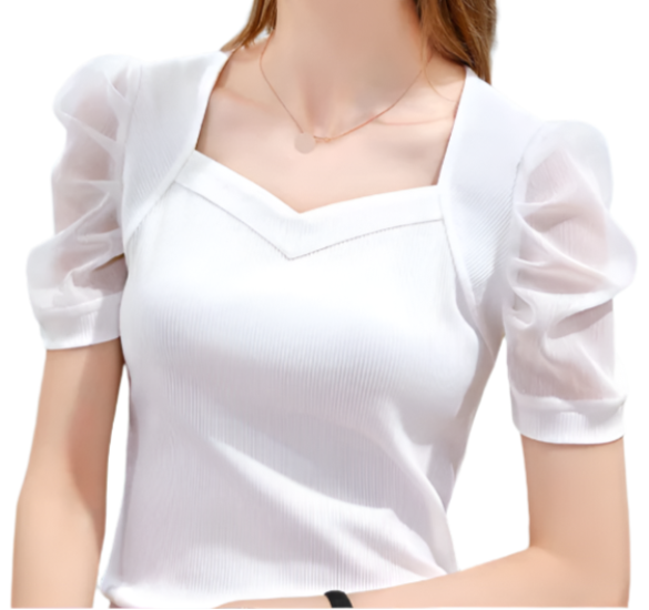 Trendy & Timeless Women's Elegant Short Sleeve Top SHIRT-BL133