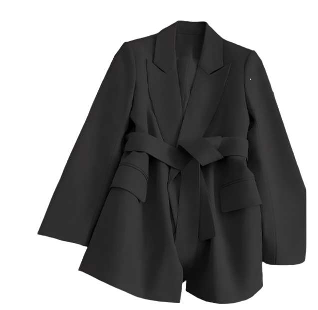 Women’s Trendy & Timeless Belt Lapel V-neck Cardigans JACKET-JKT-09