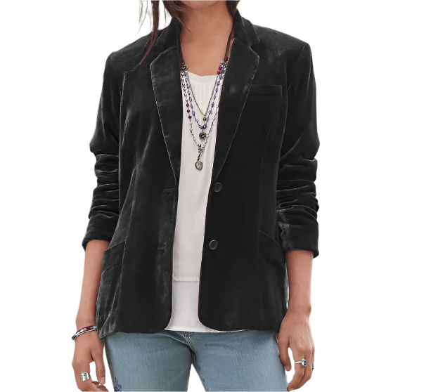 Women’s Trendy & Timeless Long Sleeve Velvet BLAZER-BLZ-03