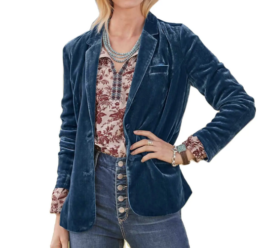 Women’s Trendy & Timeless Long Sleeve Velvet BLAZER-BLZ-03