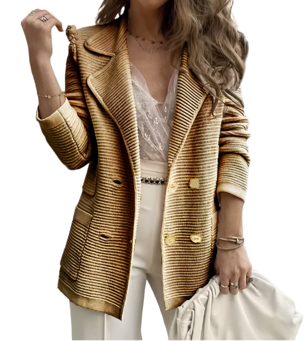 Women’s Pit Strip Lapel V-neck Suit JACKET-JKT-16