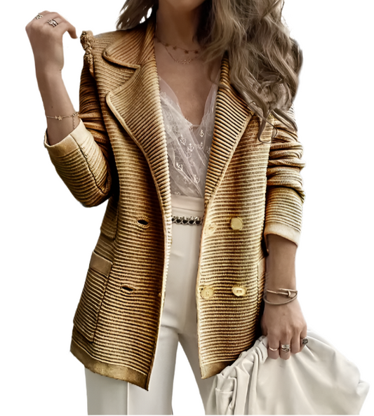 Women’s Pit Strip Lapel V-neck Suit JACKET-JKT-16