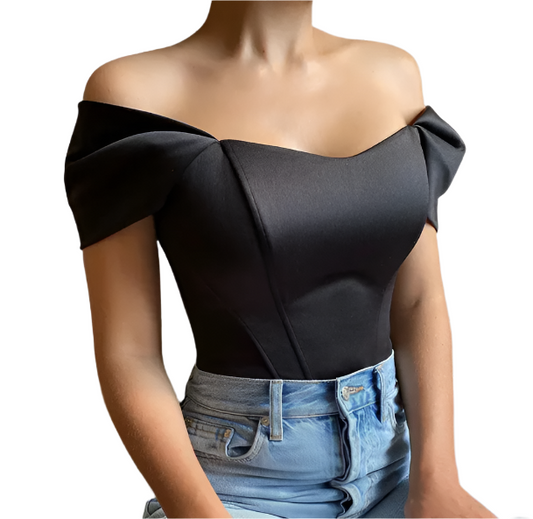 Women’s Slim fit Satin Vest Off Shoulder BLOUSE SHIRT -BL103