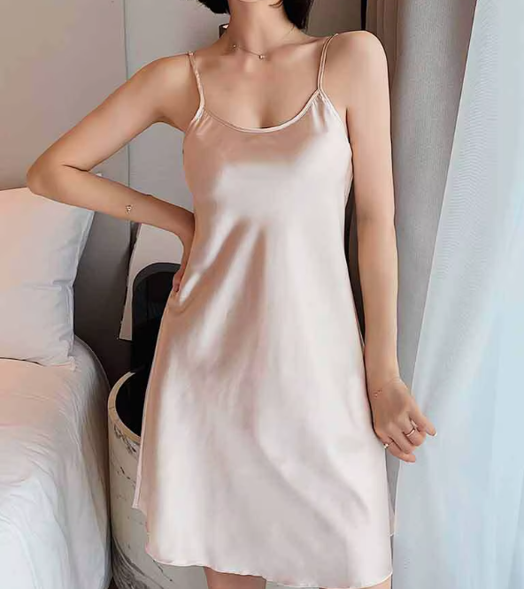 Women's Smooth Satin Solid Color NIGHTGOWN-NTG-02