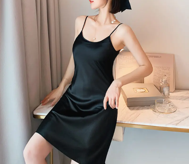 Women's Smooth Satin Solid Color NIGHTGOWN-NTG-02