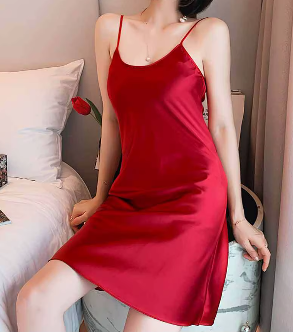 Women's Smooth Satin Solid Color NIGHTGOWN-NTG-02
