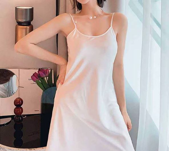 Women's Smooth Satin Solid Color NIGHTGOWN-NTG-02