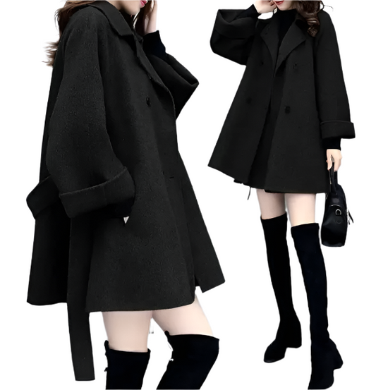 Trendy & Timeless Women's Stylist A-line Woolen Lapel neck-line JACKET-JKT-33