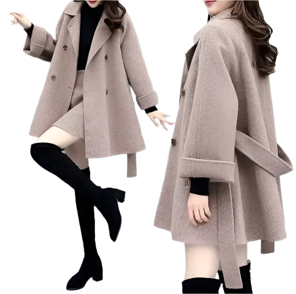 Trendy & Timeless Women's Stylist A-line Woolen Lapel neck-line JACKET-JKT-33