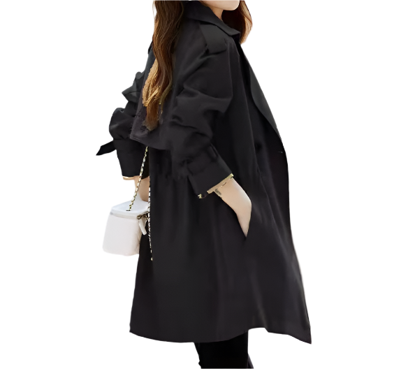 Women's Trendy & Timeless Trench Coat Lapel Neckline JACKET-JKT-26