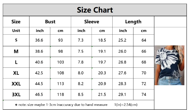 Women's Trendy Short Sleeve Blouse T-SHIRT-BL129