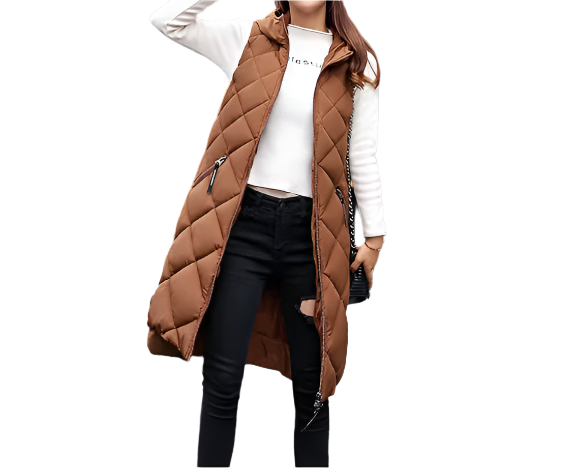 Women's Hooded Trendy & Timeless Sleeveless Long Vest JACKET-JKT-18