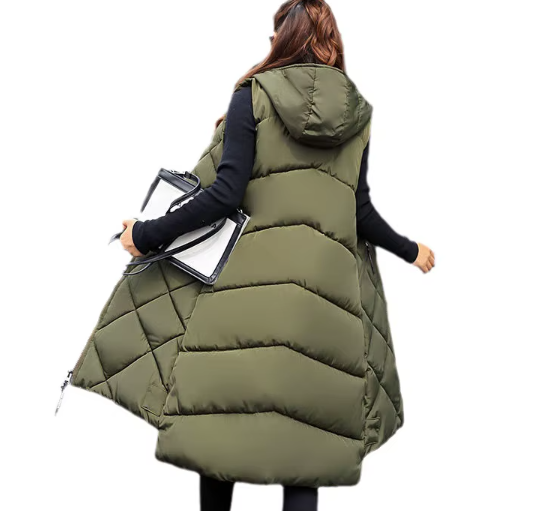 Women's Hooded Trendy & Timeless Sleeveless Long Vest JACKET-JKT-18