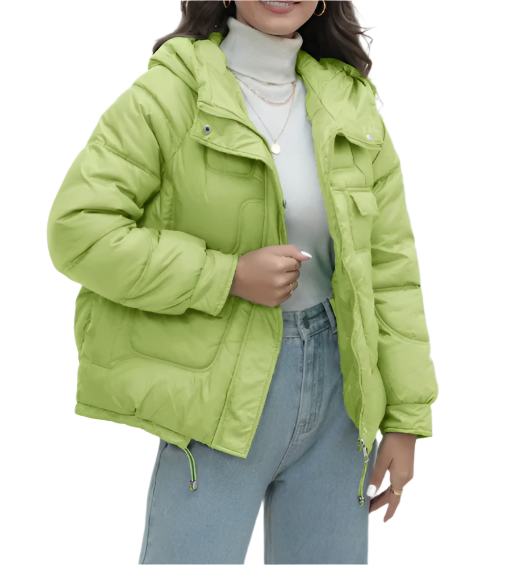 Women’s Trendy & Timeless Hooded Padded Windproof Pocket Quilted JACKET-JKT-15