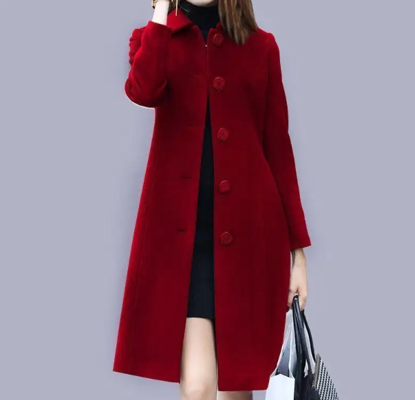 Women's Trendy & Timeless Winter Medium Length Woolen Coat JACKET-JKT-25