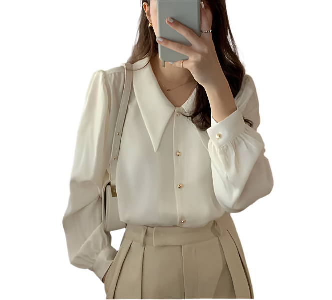 Classy & Timeless Plain Collar Shirts TOP-B1-BL-284