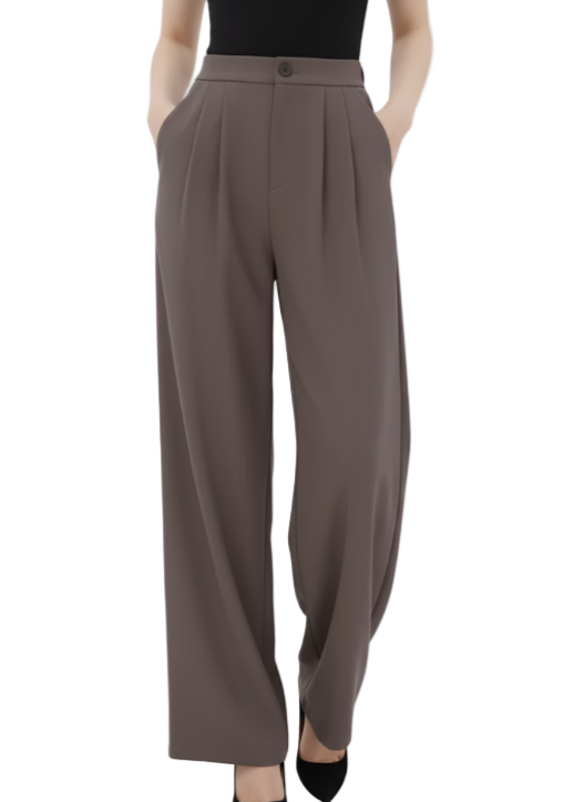 Drape Loose Casual Wide Leg Straight Suit Pants - PANTS-DP-06