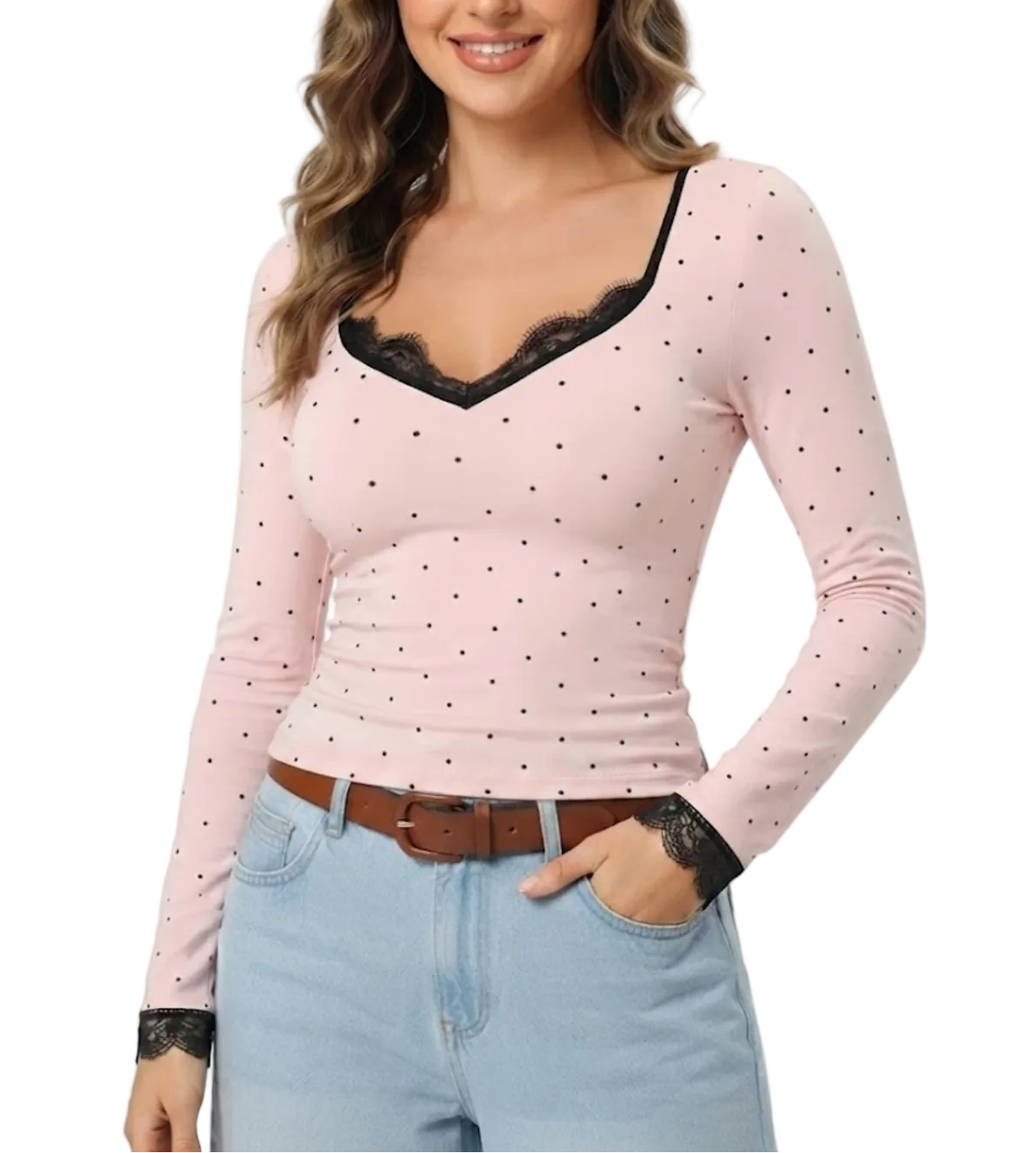 Timeless & Elegant Long Sleeve Sweetheart neck Blouses for Women - BP-B20 -TOP-119