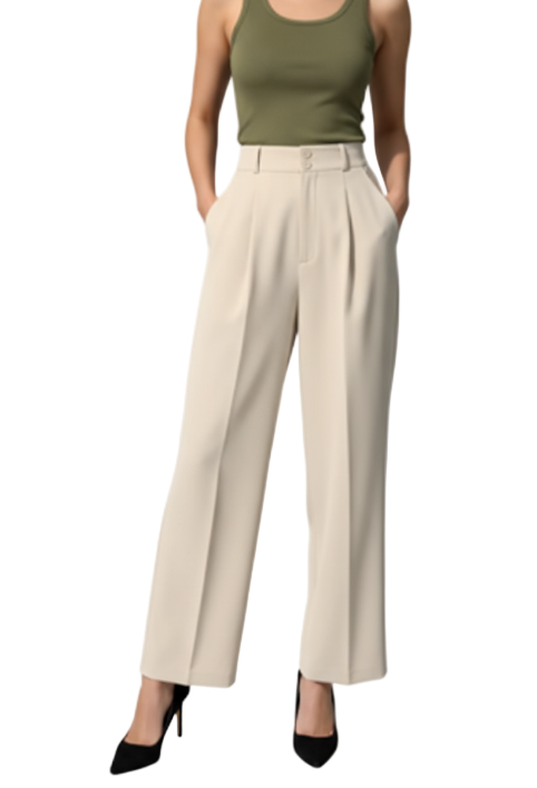 Women’s Wide Leg Straight Long Trousers PANTS-DP-03