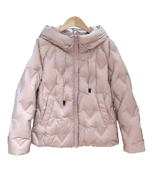 Timeless Hooded Lightweight Soft Warm 90% White Duck Down Quilted Jacket for Women - B12-JKT-30