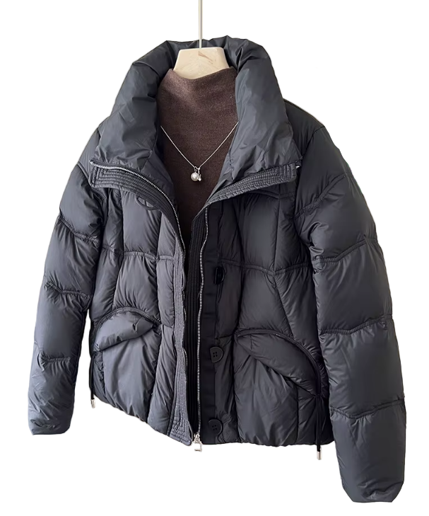 Timeless Light 90% White Duck Down Stand Collar Warm Parka Jacket for Women - B12-JKT-42