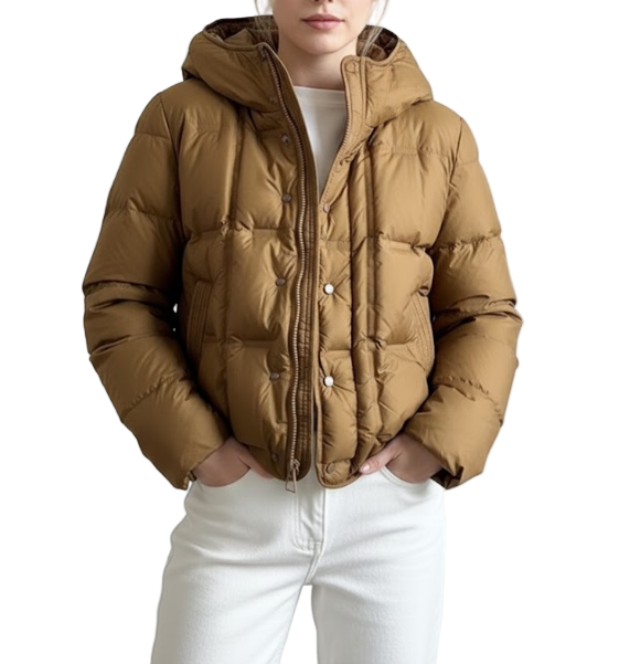 Timeless Lightweight Hooded 90% White Duck Down Quilted Warm Parka Jacket for Women - B12-JKT-46